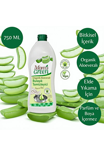 Mom's Green Organik Aloe Veralı Elde Bulaşık Deterjanı- 750 ml