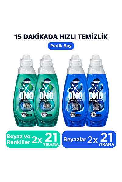 Omo Express Fresh Ultra Beyaz 840 ml x2 + Express Fresh Kötü Koku Karşıtı 840...