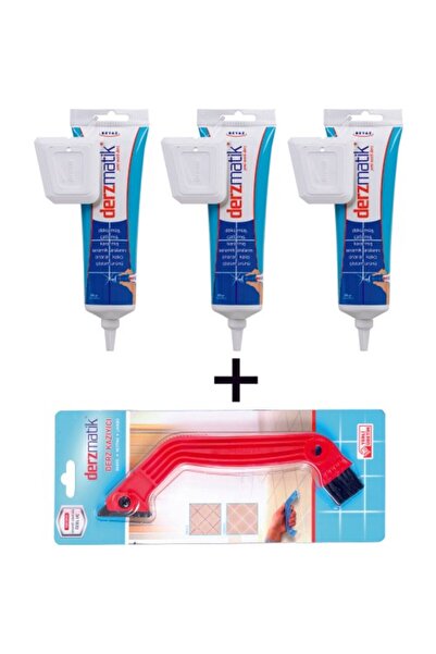 Derzmatik Gaga Uçlu Beyaz 380 Gr. 3'lü + Derz Kazıyıcı