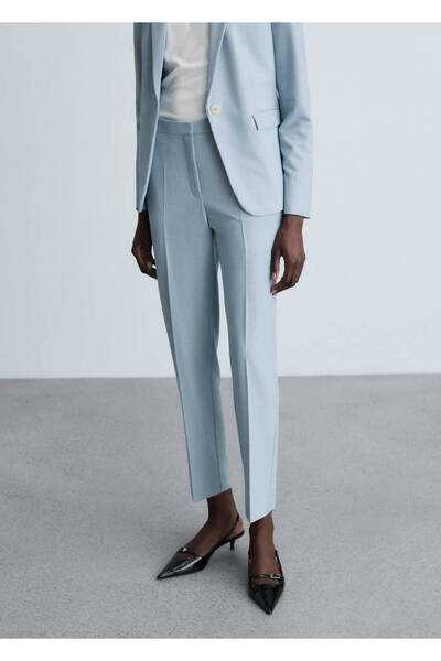 MANGO Woman Gerade geschnittene Stoffhose