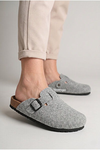 Slazenger Trend Unisex Women's and Men's Eva Closed-Front Felt Home Slippers ...