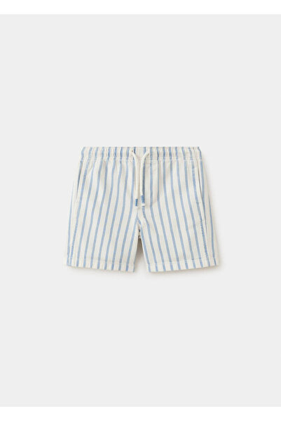 MANGO Baby Çizgili denim şort