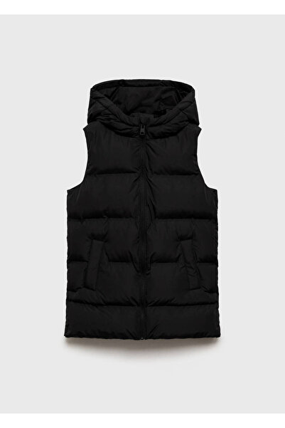 MANGO Kids Kapüşonlu kapitone yelek