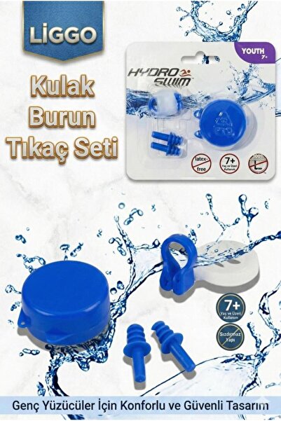 Liggo Kulak Tıkacı Burun Tıkacı Seti Havuz Deniz Yüzme Tıkaç Seti