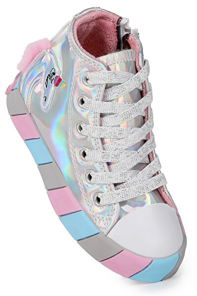 Kiko Kids Pantofi sport pentru fete cu fermoar, Unicorn roz