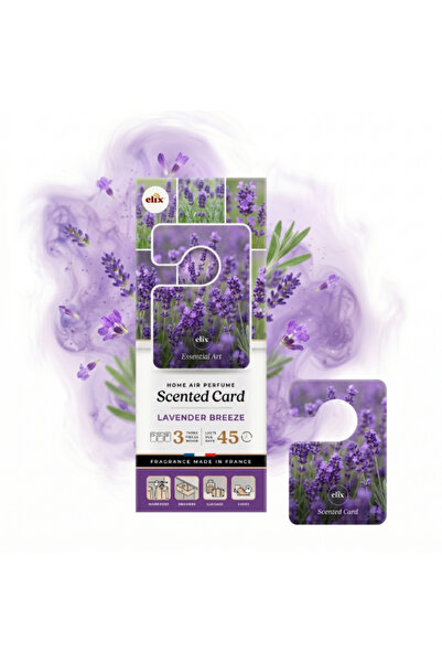 Elix Set of 3 scented card air fresheners for wardrobe and clothes – LAVENDER