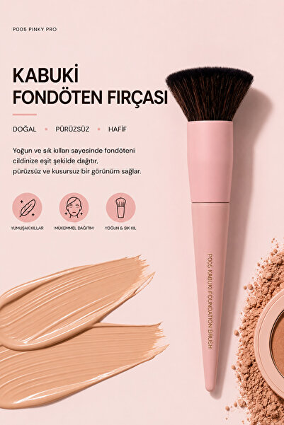 Soho N.Y.C. Pinky Pro P005- Professional Kabuki Foundation Brush 16 cm