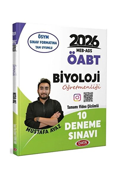 Anla Kazan Yayınları Data 2026 ÖABT MEB-AGS Biyoloji Öğretmenliği 10 Deneme Ç...