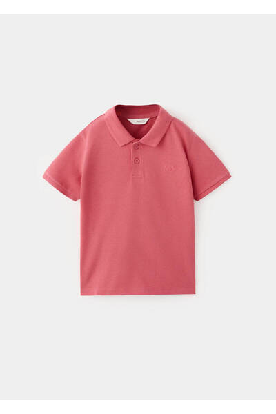 MANGO Baby Kısa kollu pamuklu polo gömlek