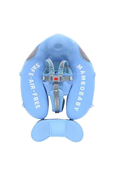 Schulzz Mambobaby Çocuklar Için Güneş Korumalı Emniyet Kilitli Bebek Yüzme Can Simidi - Mavi