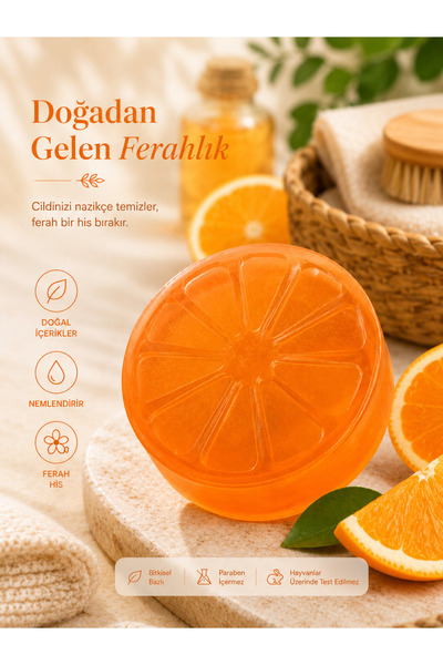 Günebakan Vegetable Glycerin Orange Slice Soap 100Gr