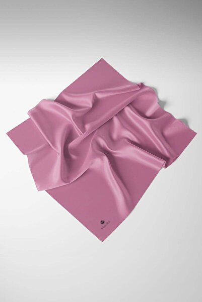 Vissona Viskon Twill İpek Az Hatalı Pembe Renkli 90x90 Düz Eşarp Dikim Şekli ...
