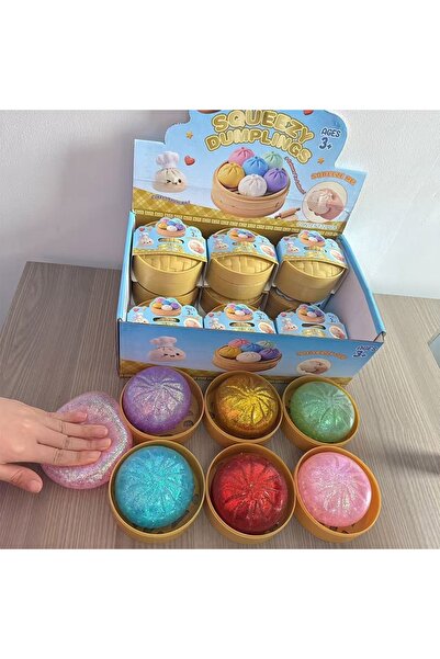 bs bellss accessory Dumping Squishy Sürpriz Renkli Çin Mantısı-Rainbow Myster...