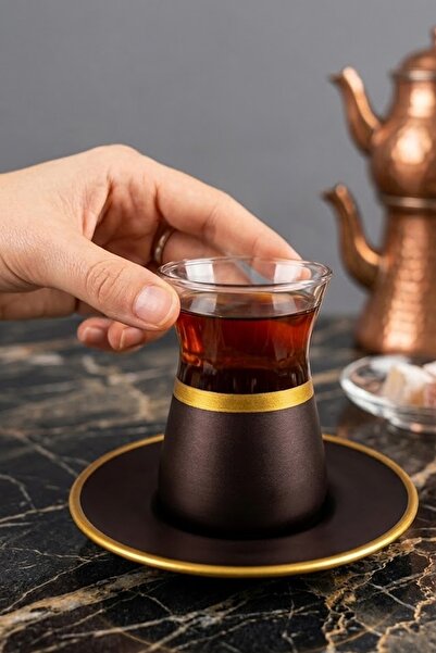 DECOSTYLE Gold Irem Tea Set Hisar Decor Handmade