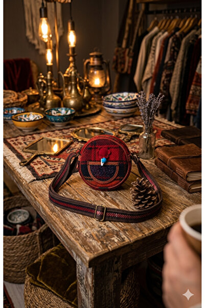 Bohemian Iranian Handmade Multi-Colored Daily Bohemian Rug Small Bag