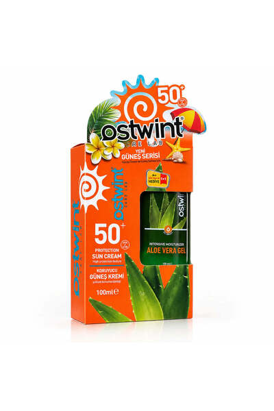Ostwint Set cremă de protecție solară SPF 50+ și gel de aloe vera Ostwint 100...