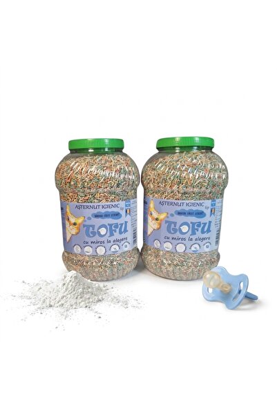 Vitamix Tofu ecoMiau – Biodegradable cat litter, Baby Powder, 2x8 Liters Package