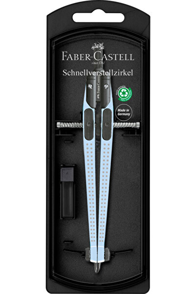 Faber Castell Compas cu prindere rapidă, albastru cer, FABER-CASTELL