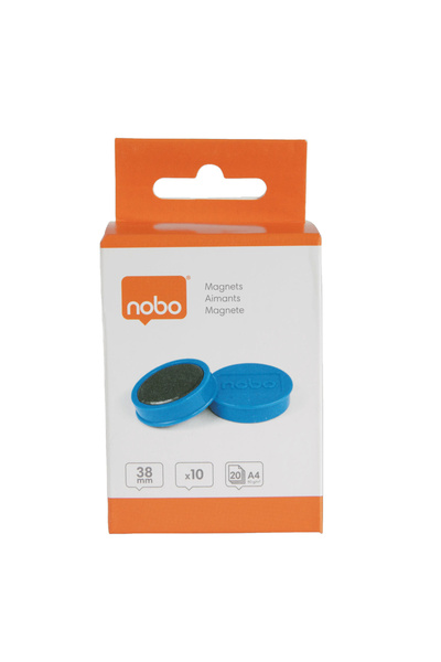 Nobo MAGNETI PENTRU TABLĂ ALBĂ 38MM 10/BUCĂȚI ALBASTRU