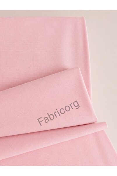 fabricorg Duck Bezi Punch Keten Kumaşı Şeker Pembe (50X180 CM)