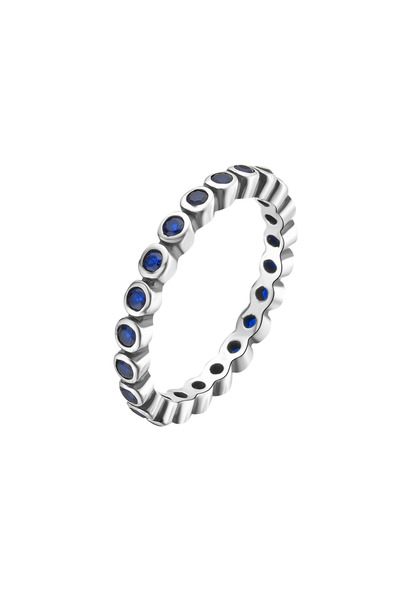 Lisa&Co. Inel Argint Blue Garland 52 mm / Argint placat cu rodiu / Zircon alb...