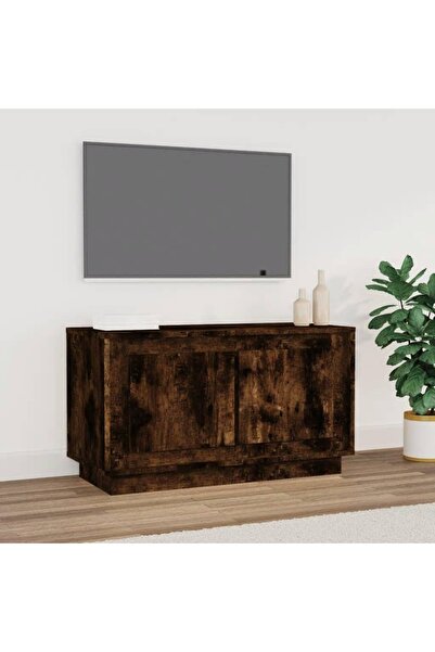 Concept Comodă TV, stejar afumat, 80x35x45 cm, lemn prelucrat
