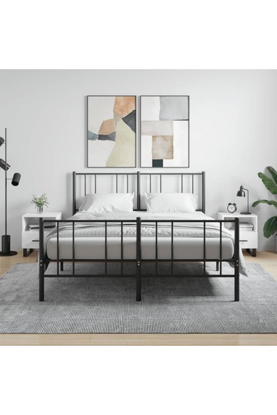 Concept Noptiere, 2 buc., alb extralucios, 40x35x47,5 cm, lemn compozit