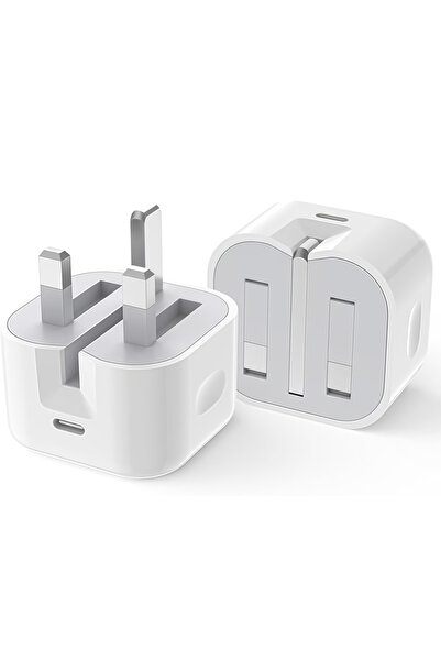 Bayt Aura شاحن سريع USB-C بقوة 20 واط، محول طاقة PD مع قابس بريطاني للآيفون و...
