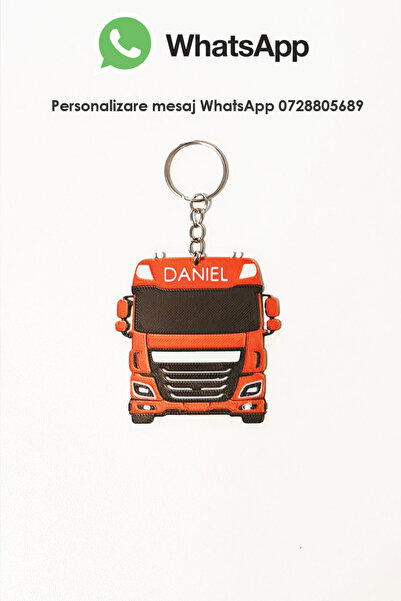 ChillOutlet Personalized truck Keychain with first name 6.5x5.5 cm