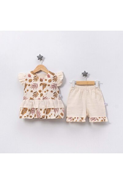 Jolly Joy Flower Valley Baby Girl Top and Bottom Set Plum