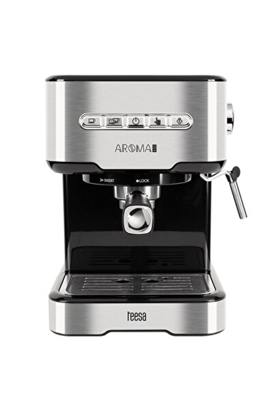 Teesa Espressor manual 15 bari, rezervor de 1,5 l, 850 W, argintiu