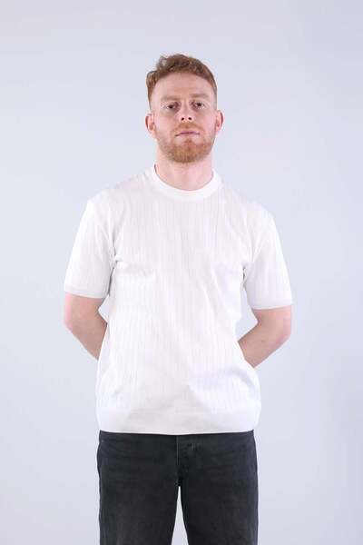 Mckanzie 10027 okrugla kragna Pletiva Rebrasto T-shirt