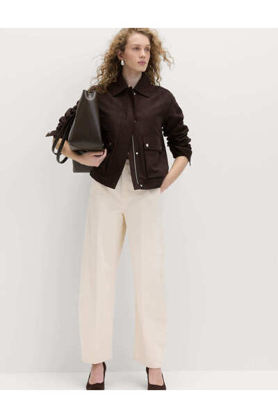 Marks & Spencer Saf Pamuklu Barrel Leg Pantolon