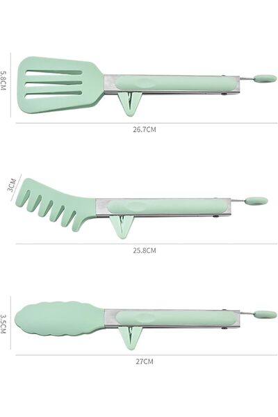 Arabest 3-Piece 9 Inch Silicone Tongs for Cooking, Food Grade Mini Serving To...