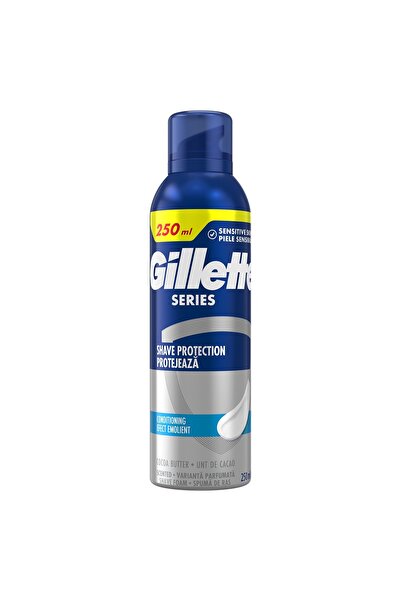 Gillette Series Conditioning, spuma de ras, cu efect de balsam cu Unt de Caca...