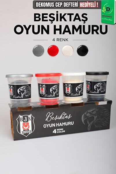 Beşiktaş DEKOMUS CEP DEFTERİ HEDİYELİ YENİ SEZON LİSANSLI 4'LÜ OYUN HAMURU