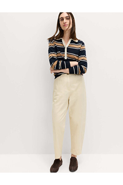 Marks & Spencer Saf Pamuk Elastik Bel Carrot Leg Pantolon