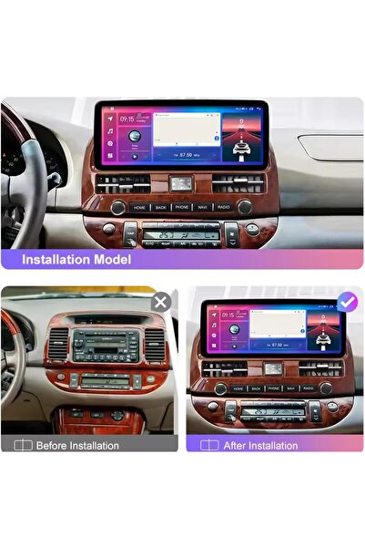Carplayer شاشة أندرويد لتويوتا كامري مقاس 12 بوصة موديل 2000-2006، 4 جيجابايت...