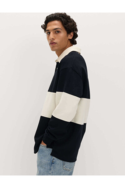 Marks & Spencer Çizgili Rugby Sweatshirt