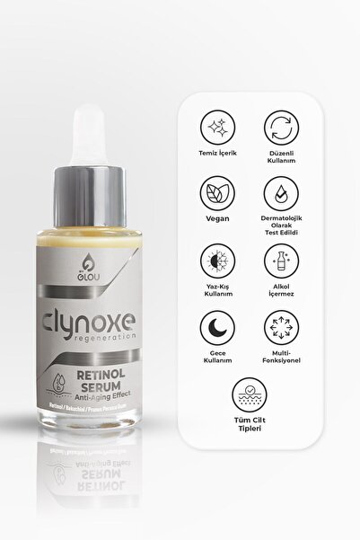 Glou Clynoxe Retinol Serum, Gece Serumu, Vitamin A Serum, 30 mL
