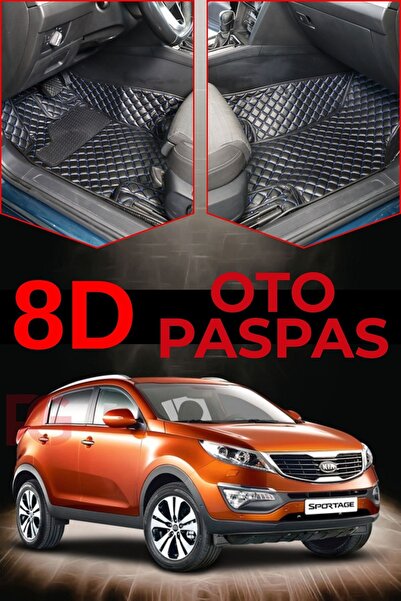 PASPASGRAFT KIA SPORTAGE 2022-2026 Siyah Üzeri Mavi Dikiş 8D Premium Tam Kapl...