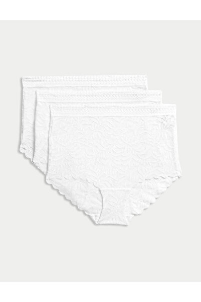 Marks & Spencer 3'lü Flexifit™ Dantel Full Brief Külot Seti
