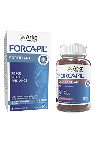 Forcapil ® Pachet Duo - Fortifiant 180 capsule + Croissance 60 gume