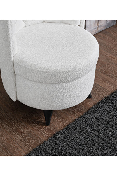 Meşe Home Melina Kapitoneli Silinebilir Kumaş Konforlu Modern Tasarım Renk Seçenekli Tekli Sandalye