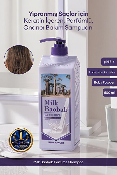 Milk Baobab Yıpranmış Saçı Onaran Parfümlü Keratinli Şampuan Perfume Shampoo ...