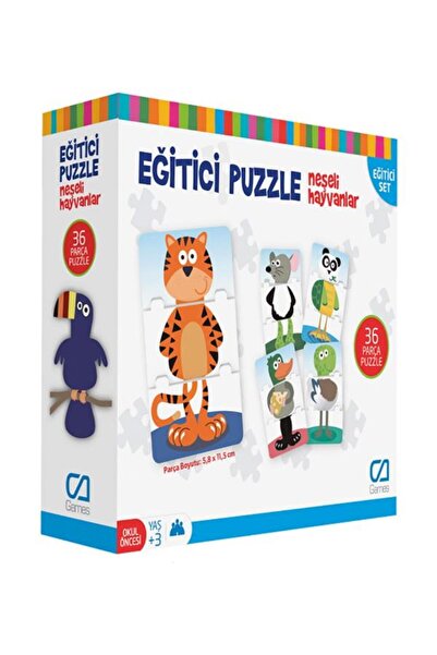 CA Games Eğlenceli Puzzle Neşeli Hayvanlar 36 Parça