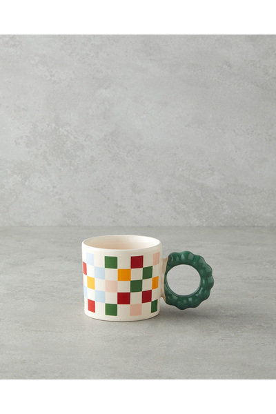 English Home Checkerboard Ceramic Mug 260 ml Colorful