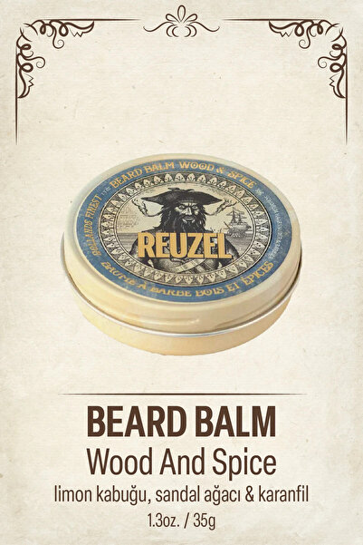 Reuzel Wood Spice Beard Balm Erkekler için Nemlendirici Sakal ve Bıyık Balmı ...