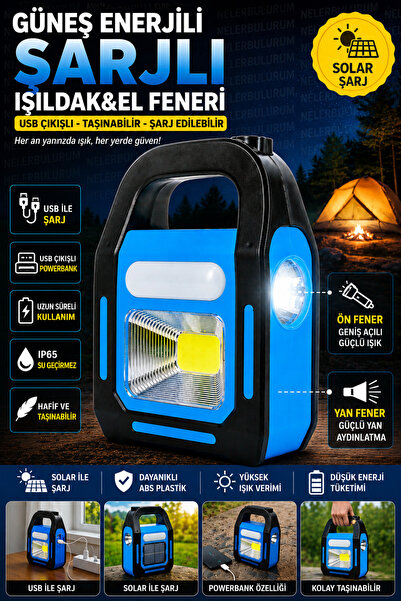 nelerbulurum GÜNEŞ ENERJİLİ VE USB ŞARJ EDİLEBİLİR 3 MODLU KARAVAN BAĞ BAHÇE ...