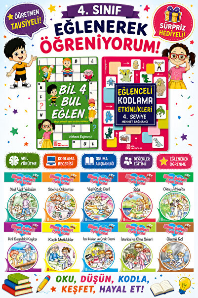 Ata Yayıncılık 4.Sınıflar İçin Okumayı Sevdiren 10 lu Hikaye Seti -Bil Bul Eğ...